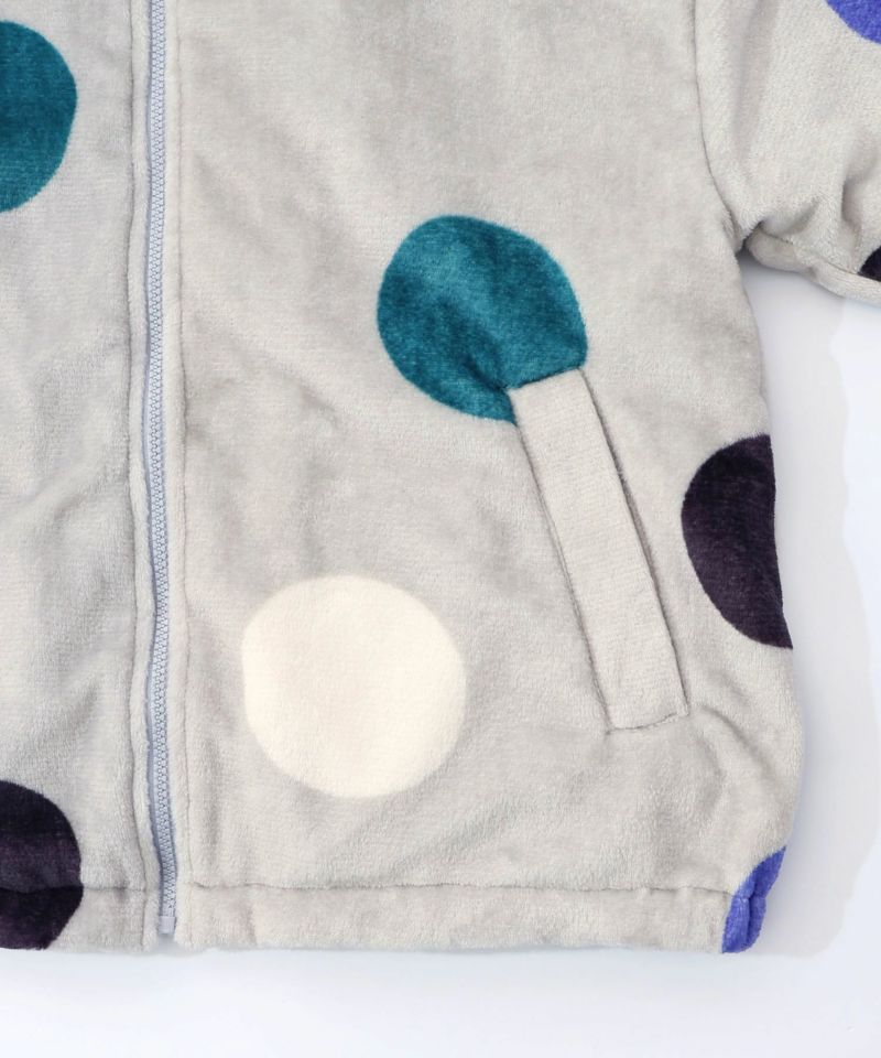 カラフルドット柄双面フランネルブルゾン-14