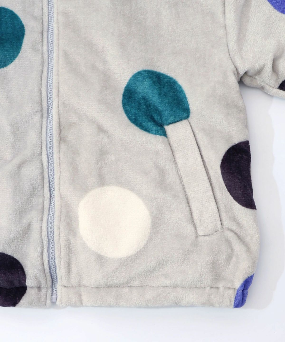 カラフルドット柄双面フランネルブルゾン-14