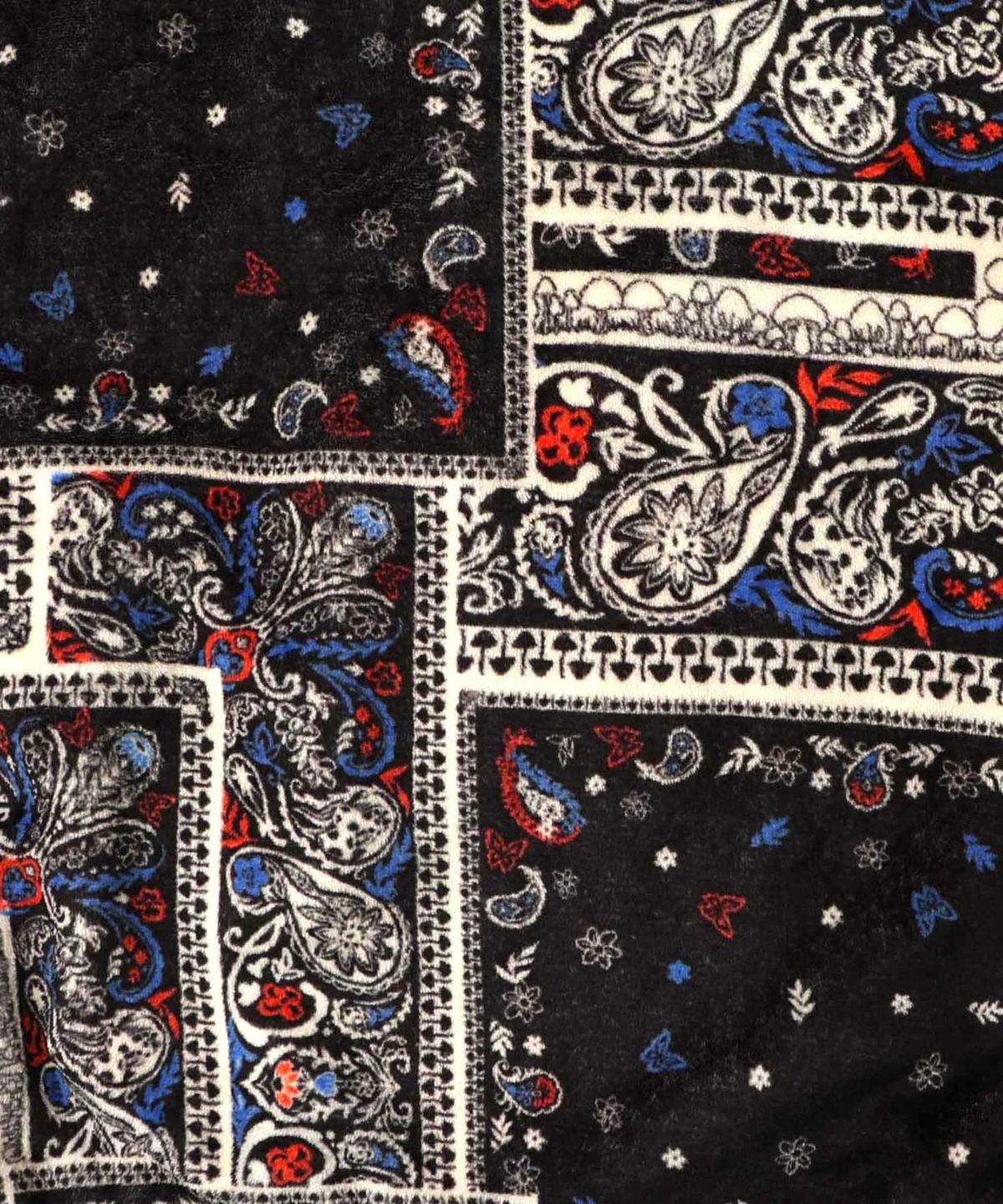 ランダムバンダナ柄双面フランネルブルゾン-10