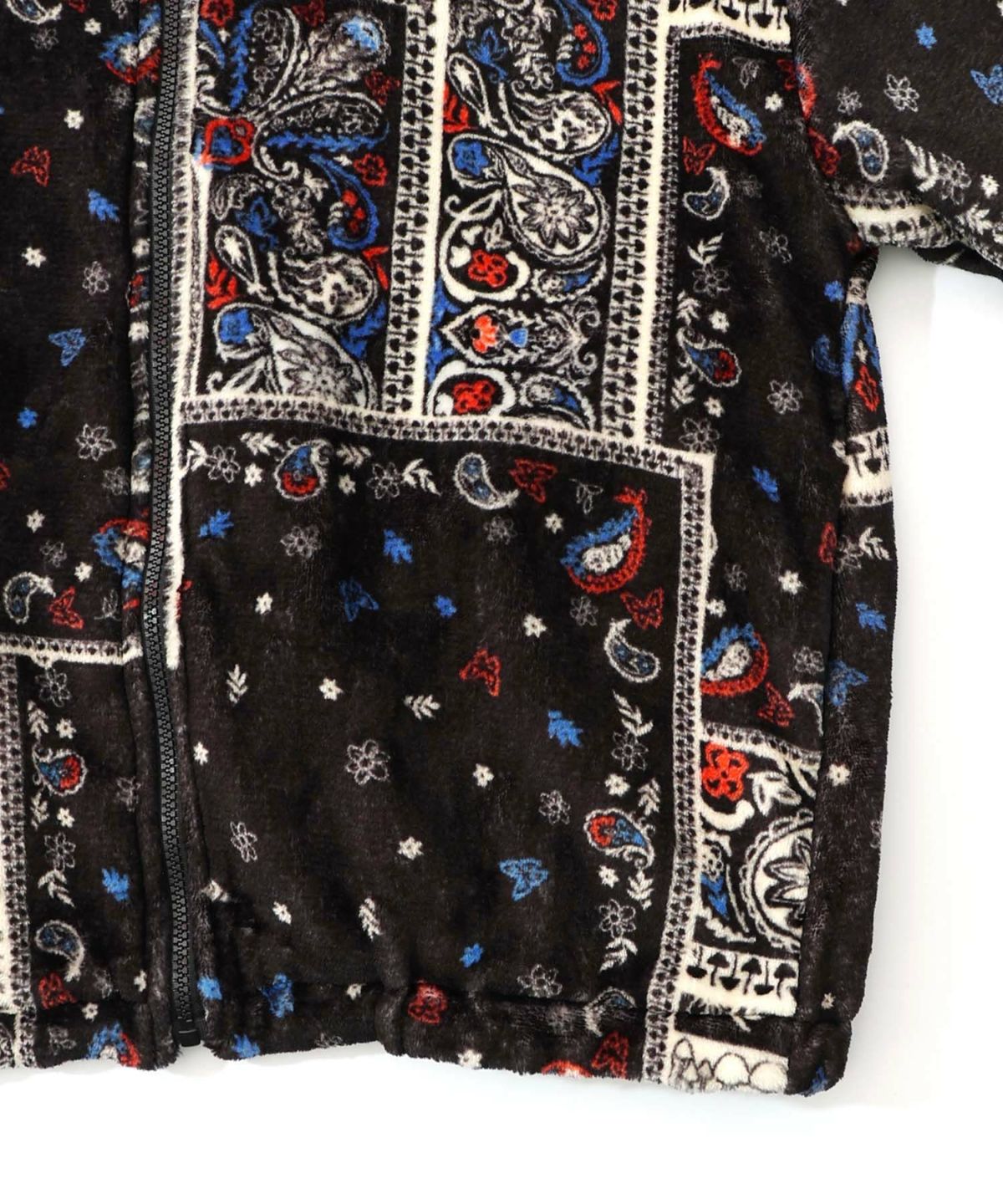 ランダムバンダナ柄双面フランネルブルゾン-15