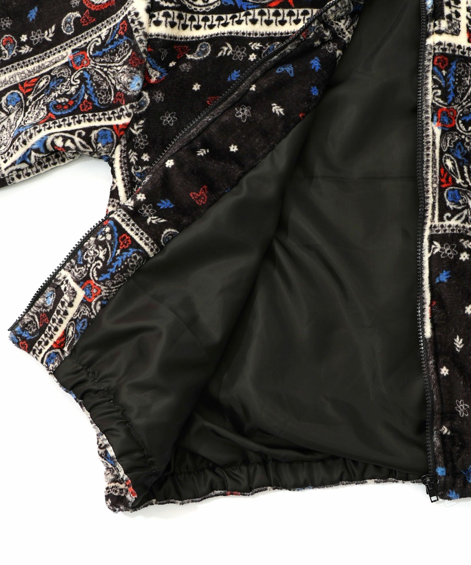 153734：ランダムバンダナ柄 双面フランネルブルゾンの通販-ScoLar