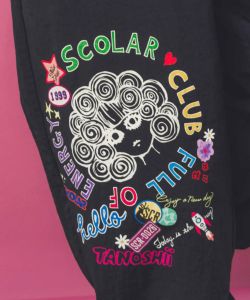 153718：ポップ柄裏フリースあったかナイロンパンツの通販-ScoLar