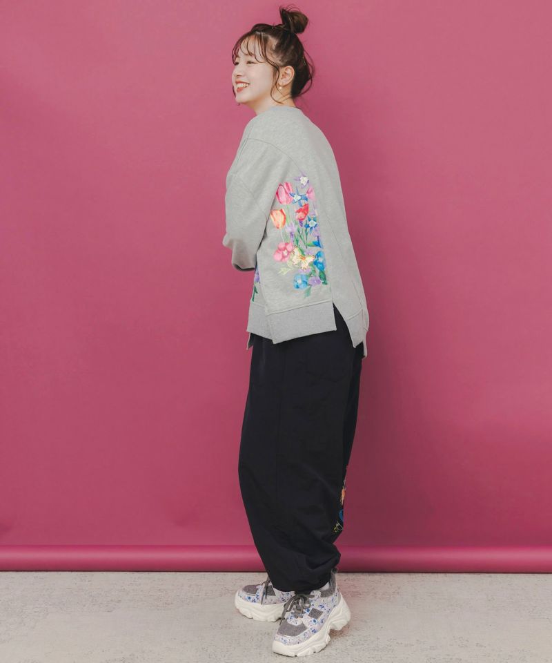 はりー 153718：ポップ柄裏フリースあったかナイロンパンツの通販-ScoLar