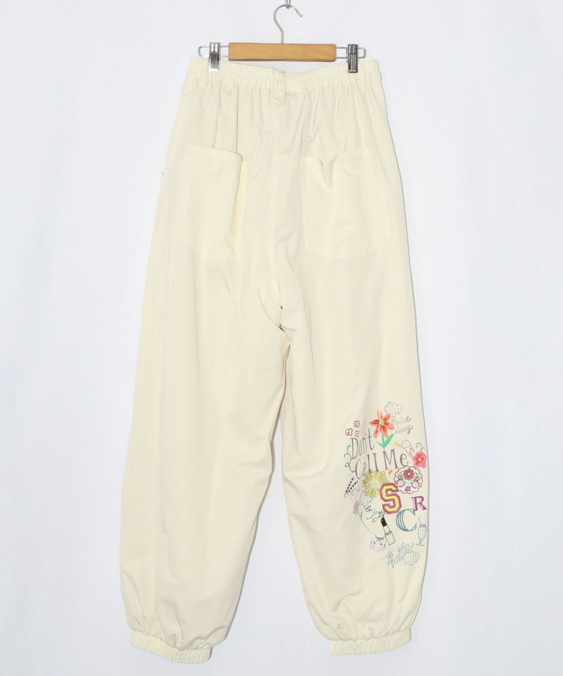 ポップ柄裏フリースあったかナイロンパンツ-25