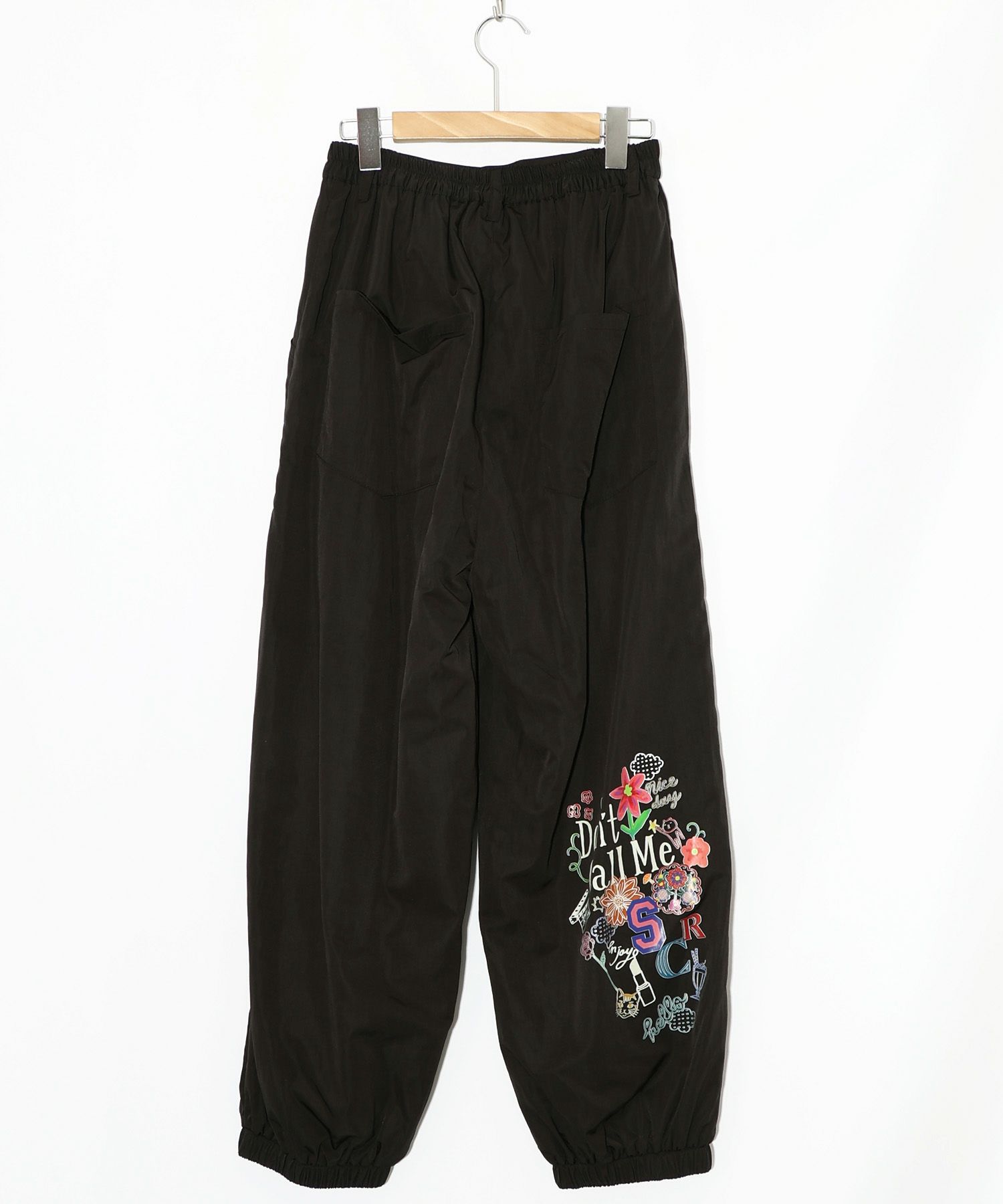 ポップ柄裏フリースあったかナイロンパンツ-28