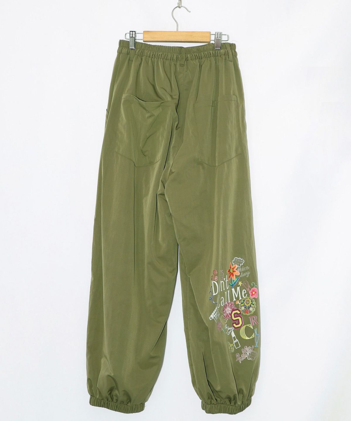 ポップ柄裏フリースあったかナイロンパンツ-31