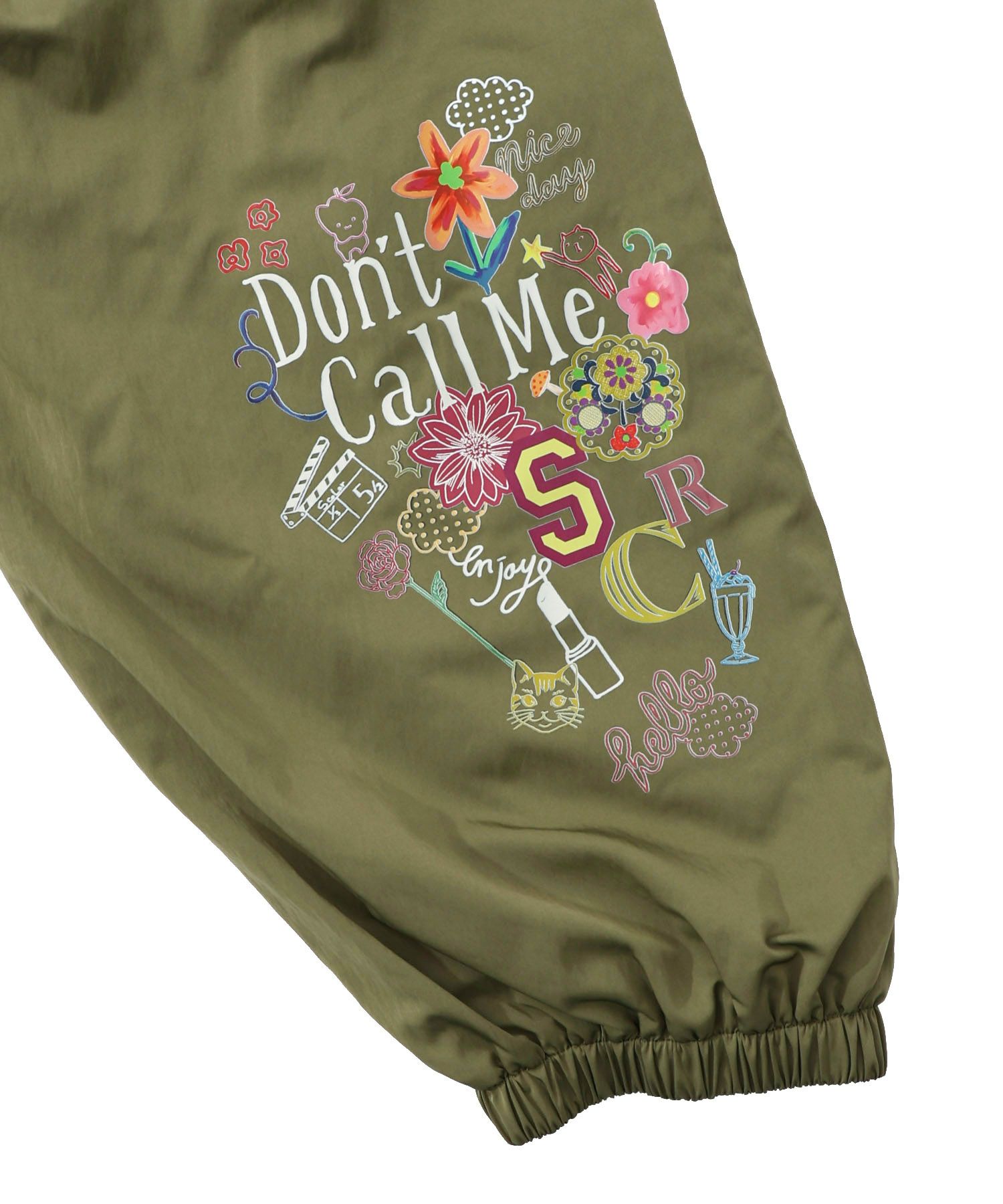 ポップ柄裏フリースあったかナイロンパンツ-36