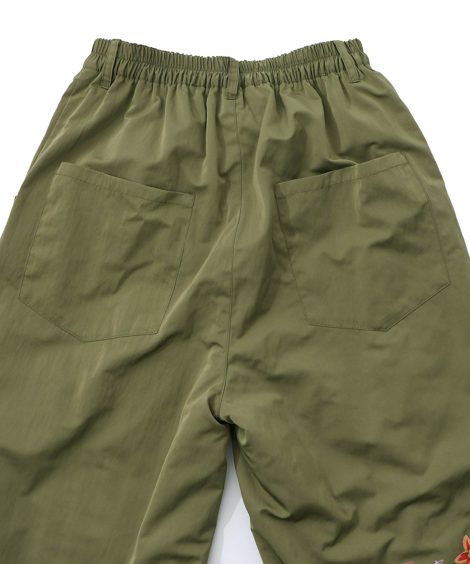 ポップ柄裏フリースあったかナイロンパンツ-37