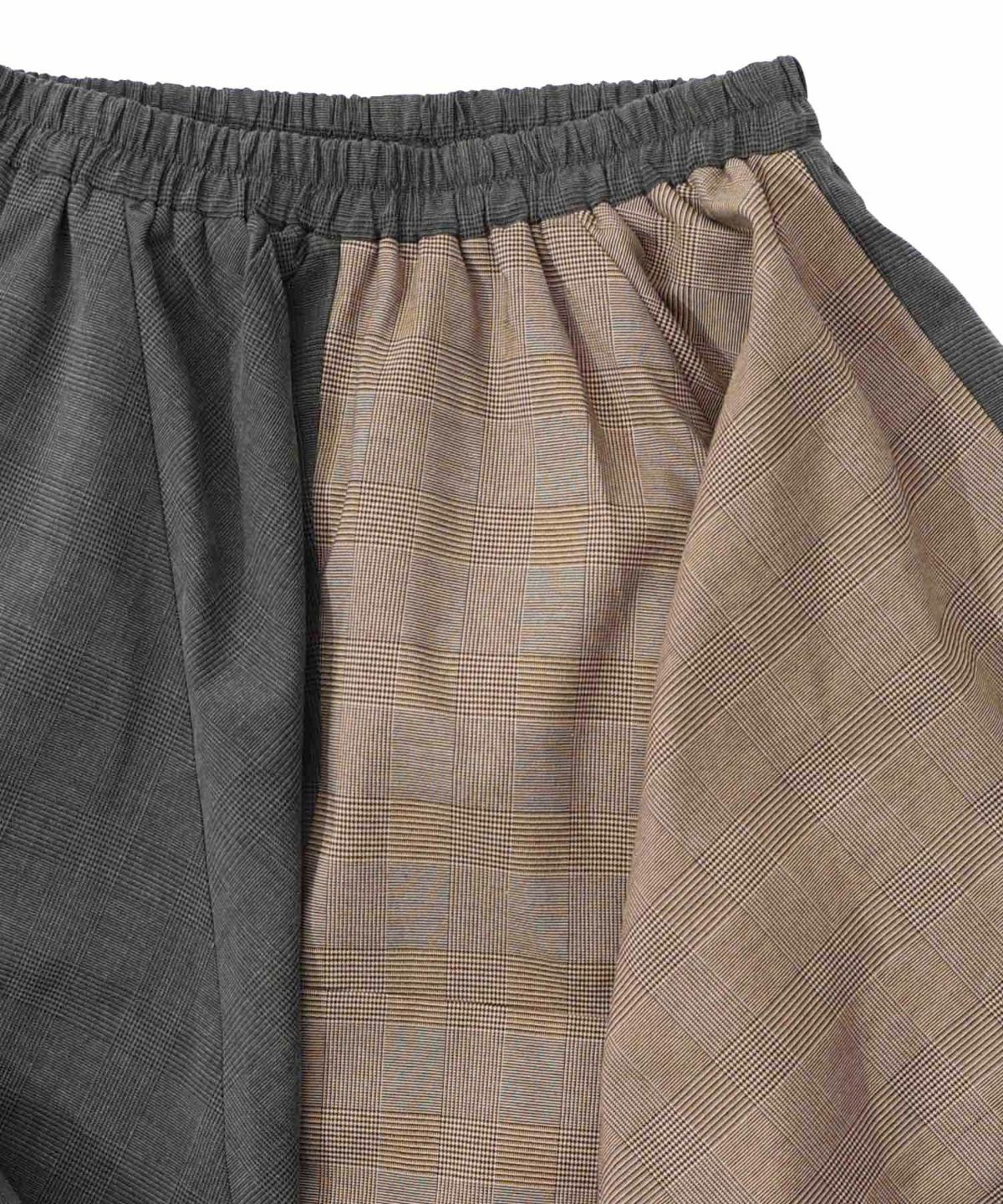 ランダムタック入り3柄展開 配色バルーンスカート-17