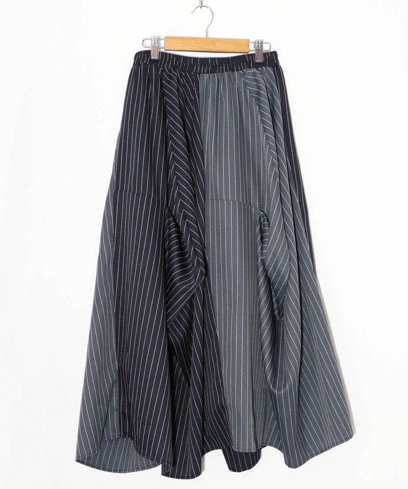 ランダムタック入り3柄展開 配色バルーンスカート-18