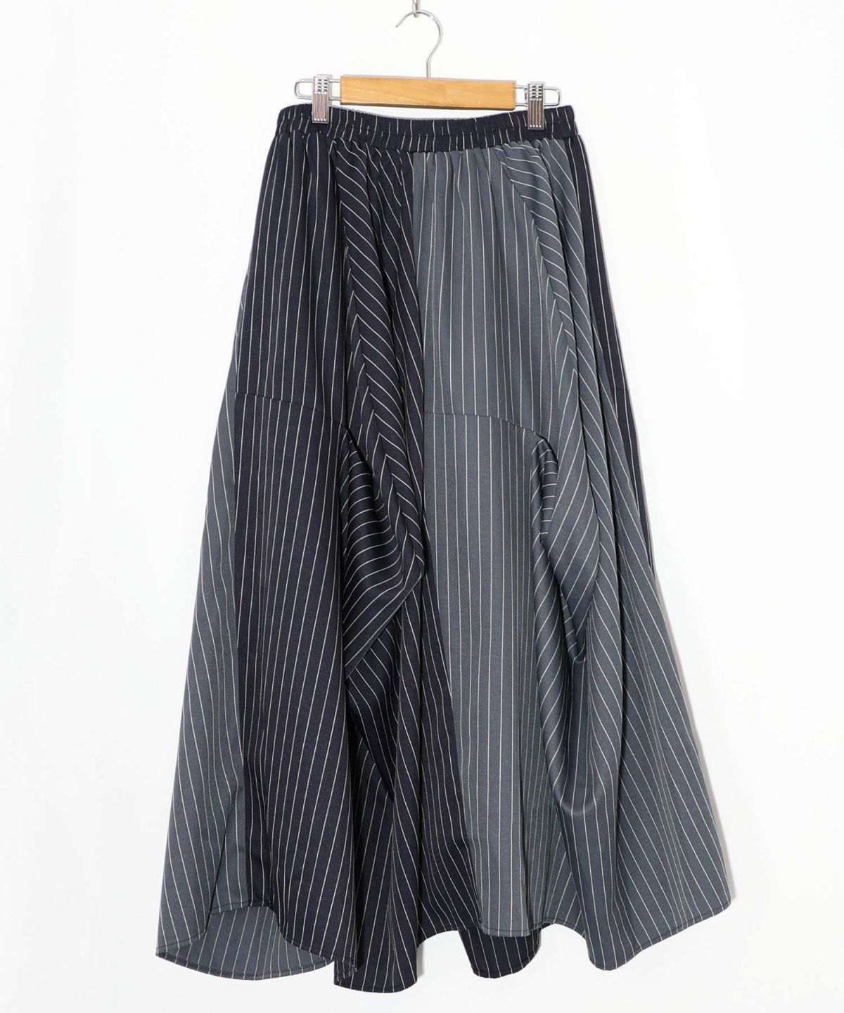 ランダムタック入り3柄展開 配色バルーンスカート-18