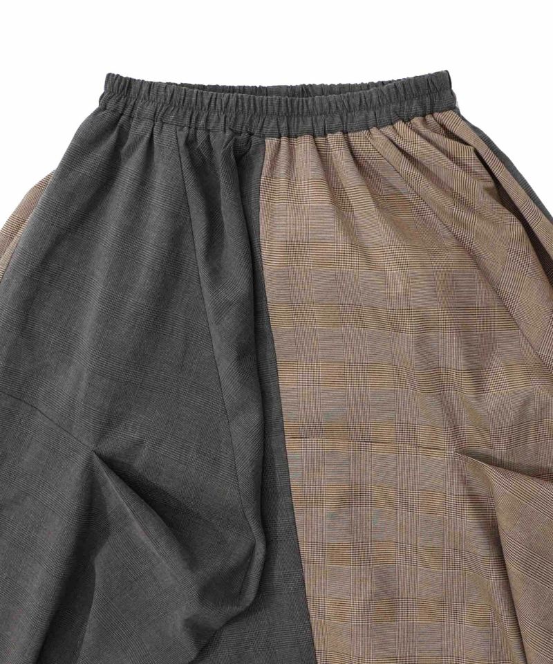 ランダムタック入り3柄展開 配色バルーンスカート-22