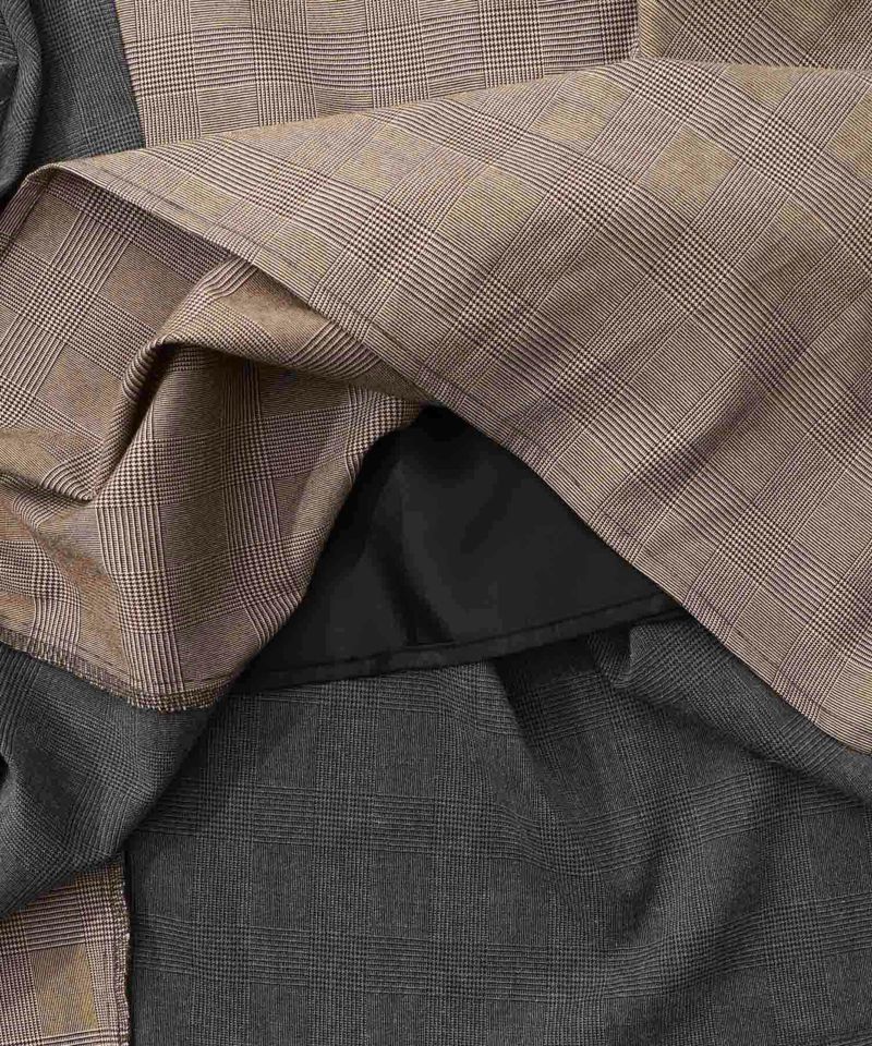 ランダムタック入り3柄展開 配色バルーンスカート-25