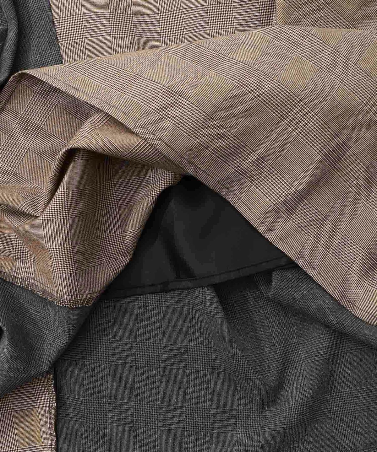 ランダムタック入り3柄展開 配色バルーンスカート-25