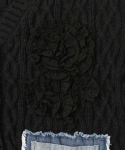 レース×デニム×ニットカーディガン-13