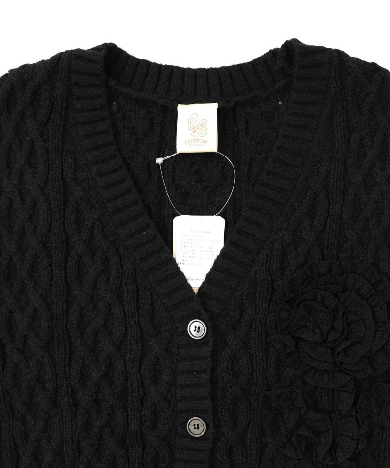 レース×デニム×ニットカーディガン-14