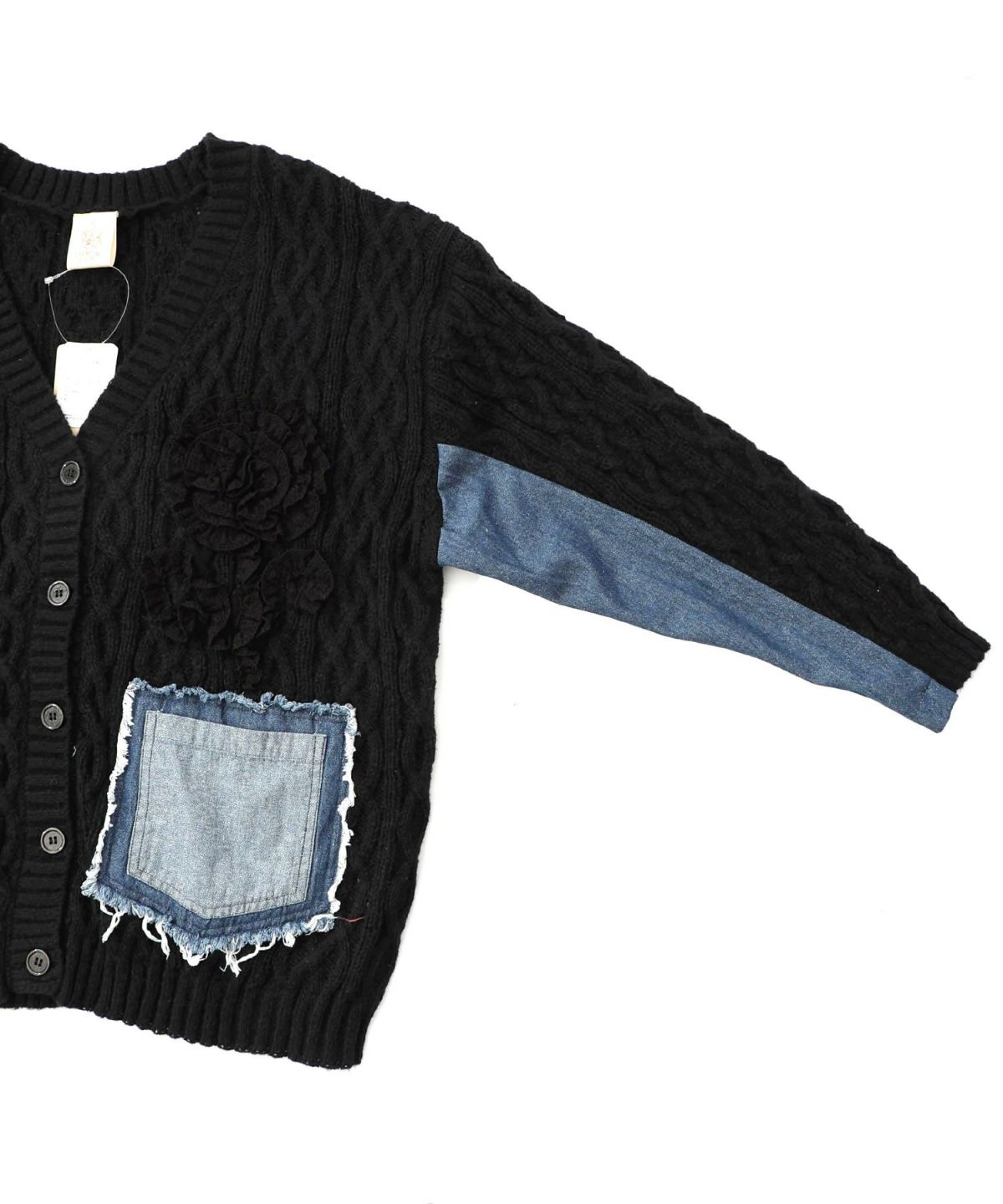 レース×デニム×ニットカーディガン-15