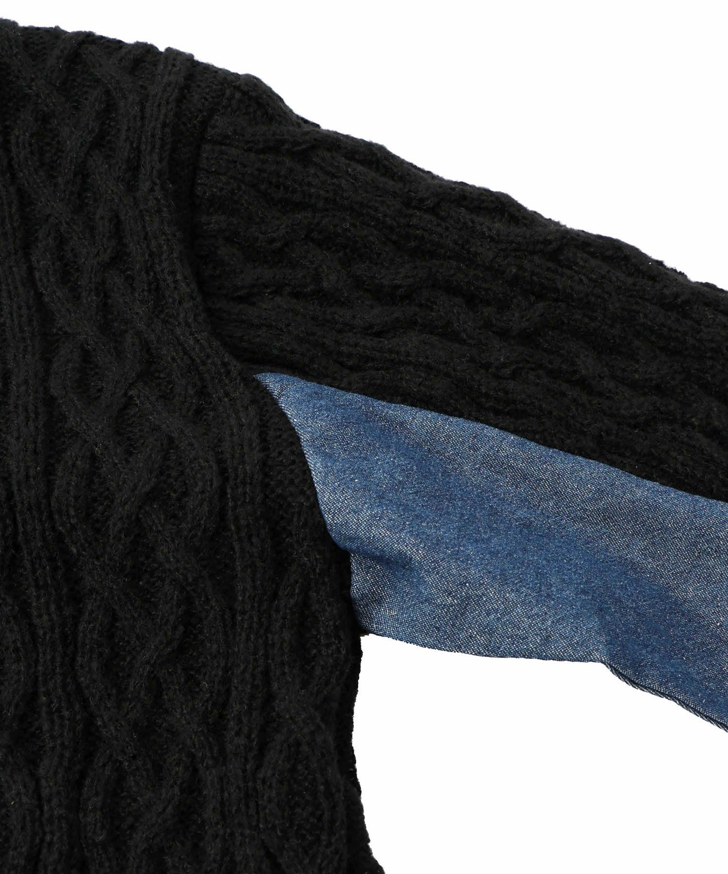 レース×デニム×ニットカーディガン-16