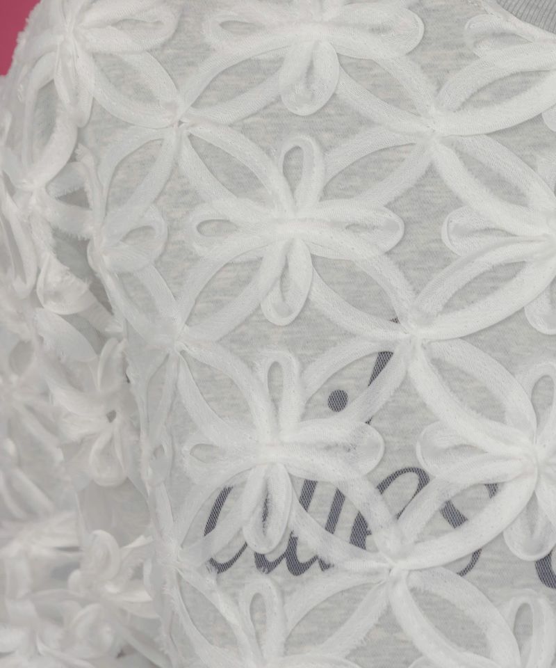 天使モチーフ立体チュール×裏毛プルオーバー-7