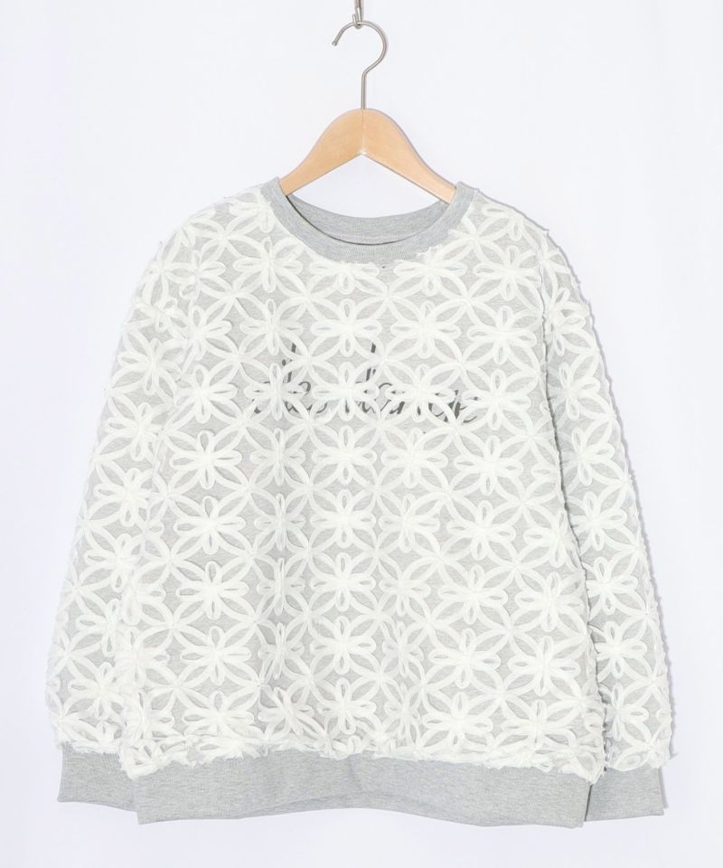 天使モチーフ立体チュール×裏毛プルオーバー-8