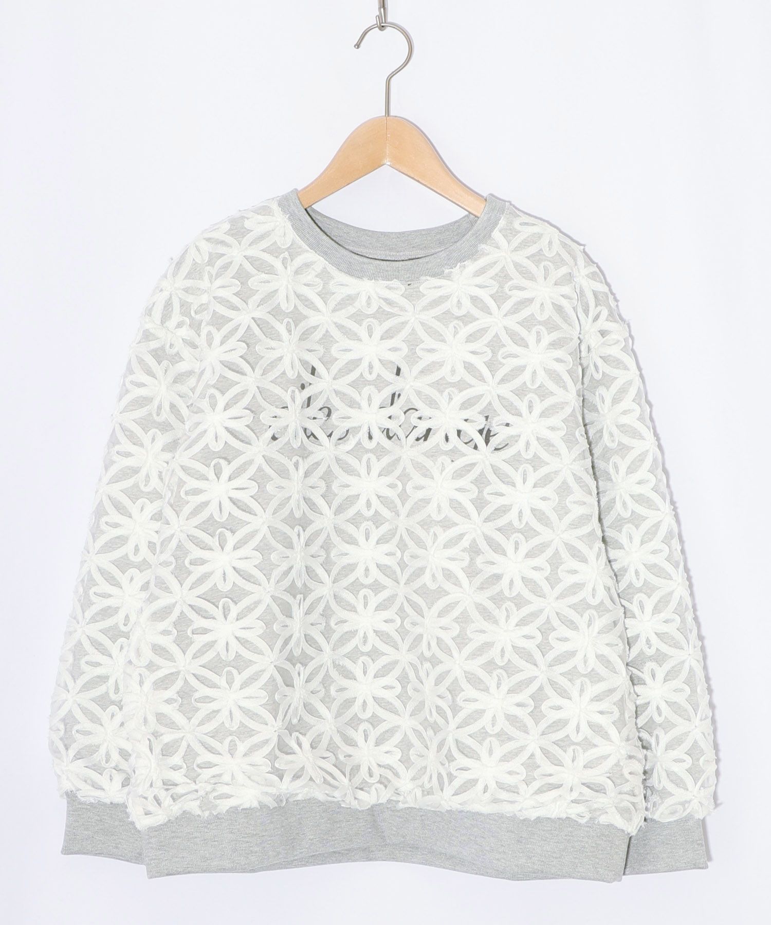 天使モチーフ立体チュール×裏毛プルオーバー-8