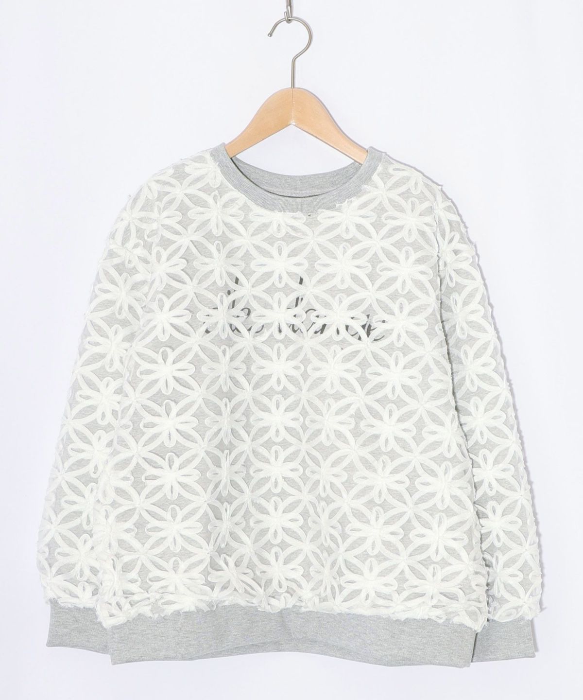 天使モチーフ立体チュール×裏毛プルオーバー-8