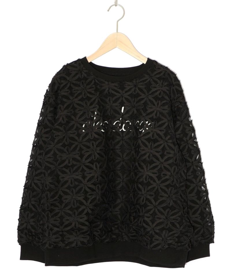 天使モチーフ立体チュール×裏毛プルオーバー-10