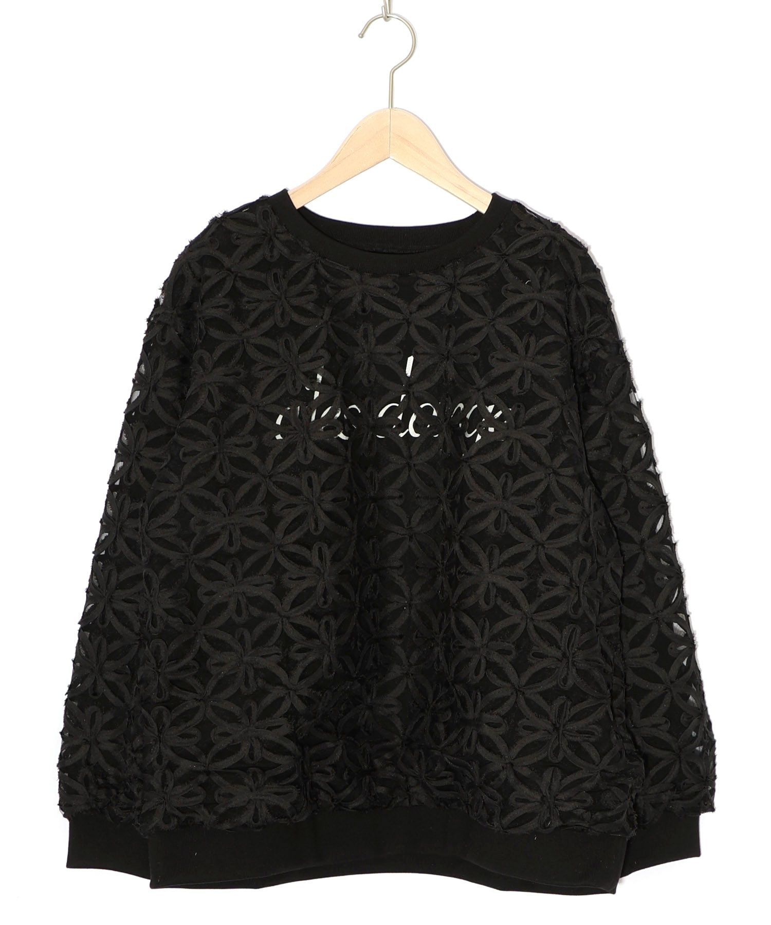 天使モチーフ立体チュール×裏毛プルオーバー-10