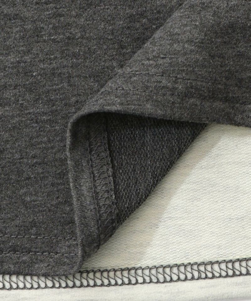 花柄×無地バイカラー裏毛ワンピース-18