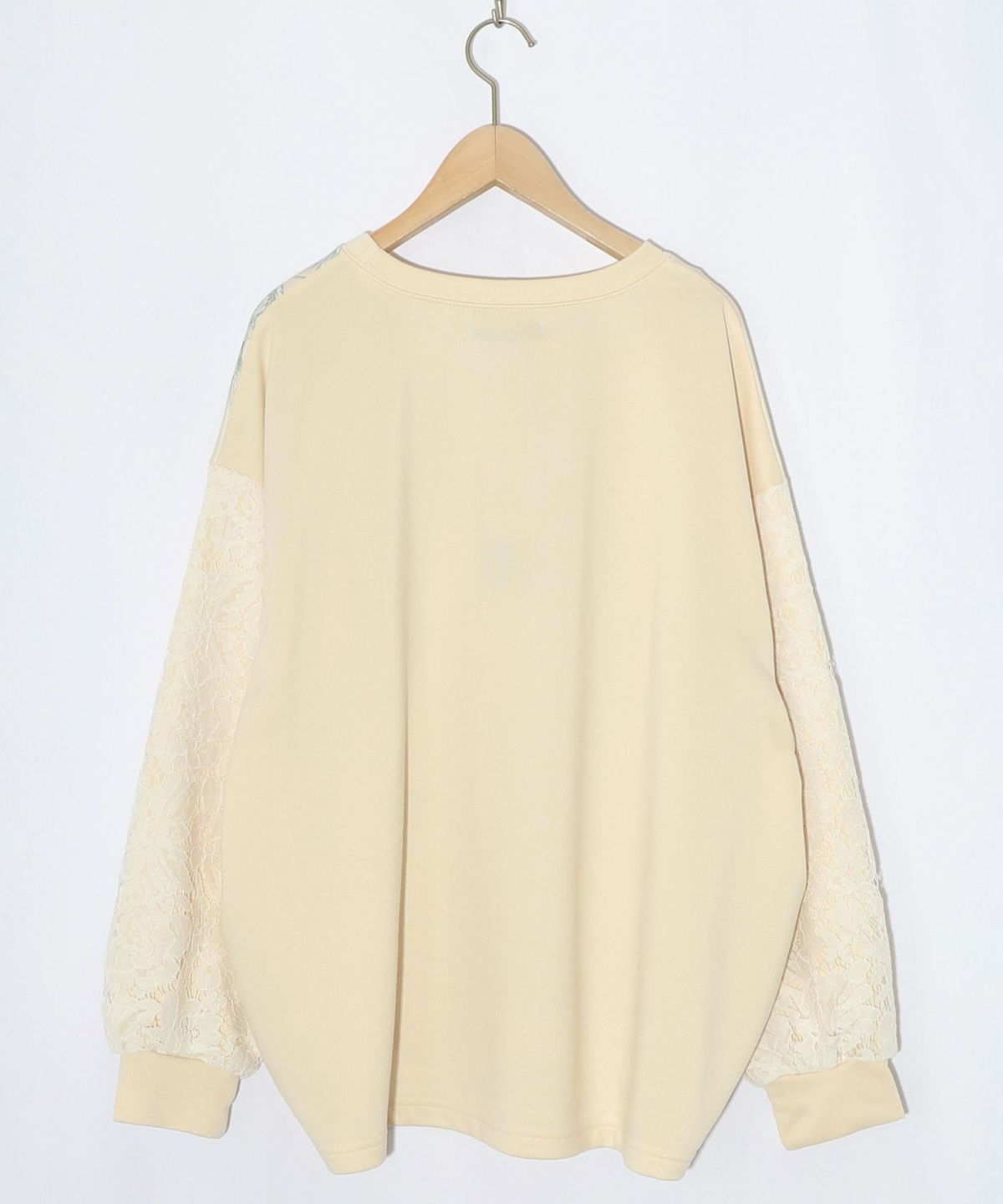 花蝶裏毛×レース切替プルオーバー-9