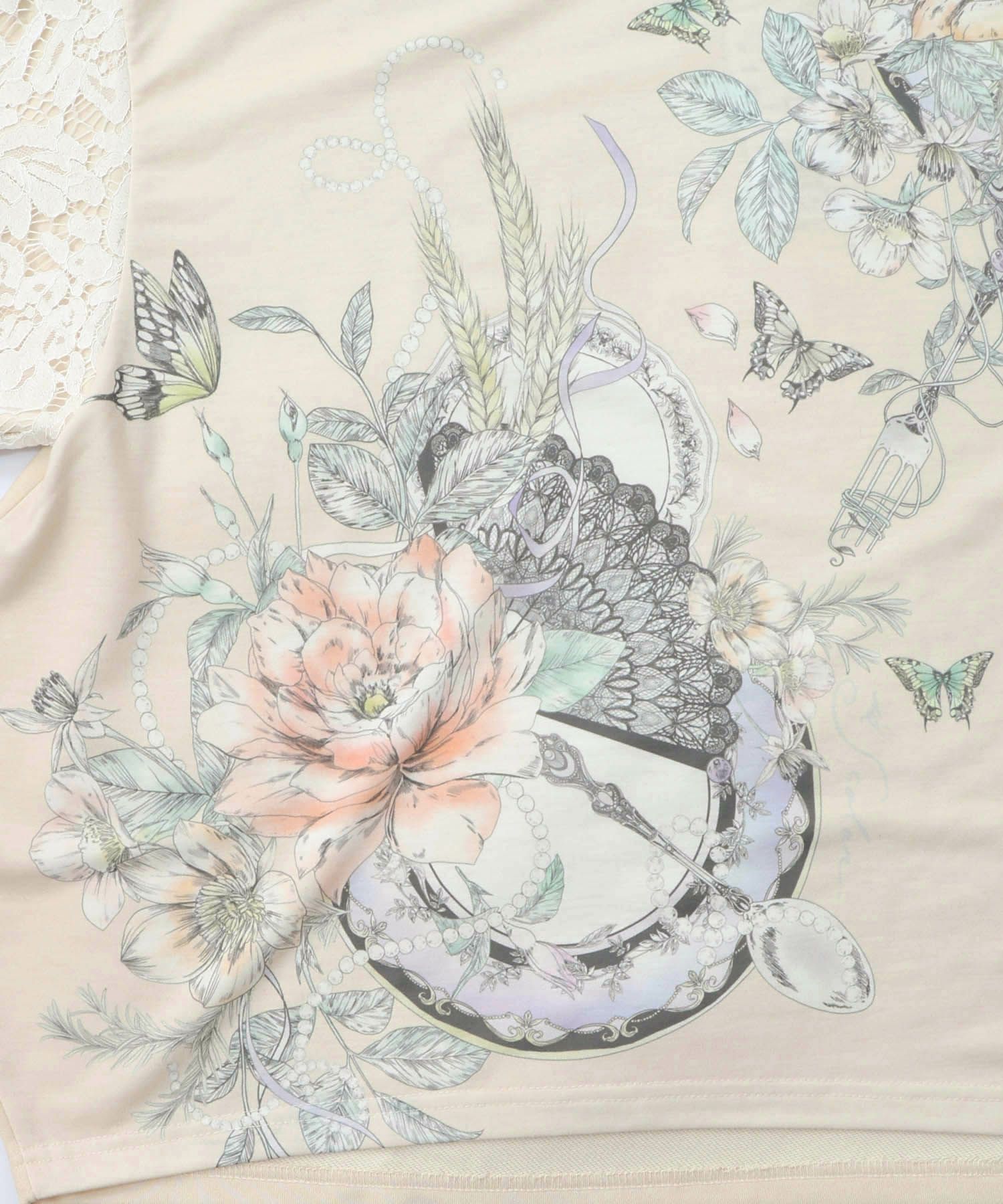 花蝶裏毛×レース切替プルオーバー-10