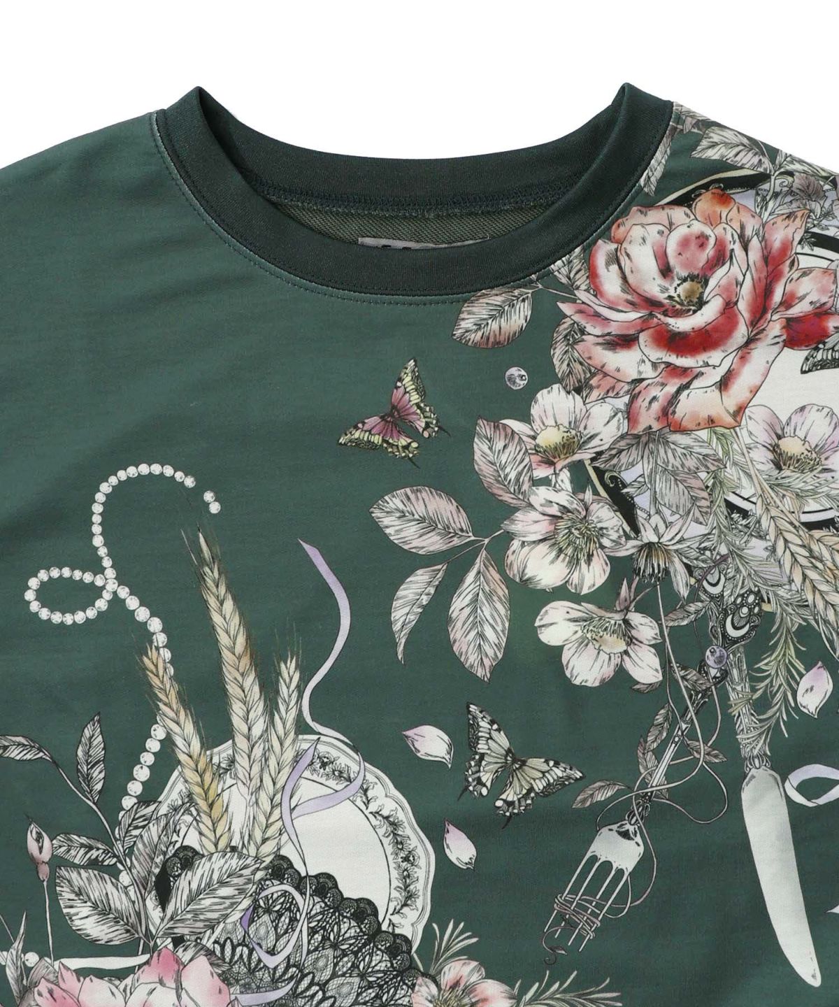 花蝶裏毛×レース切替プルオーバー-17