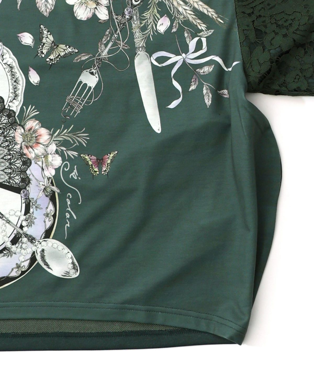 花蝶裏毛×レース切替プルオーバー-20