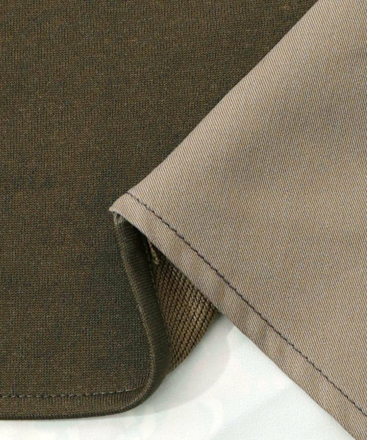 花蝶柄×無地リメイク風 異素材切替プルオーバー-20