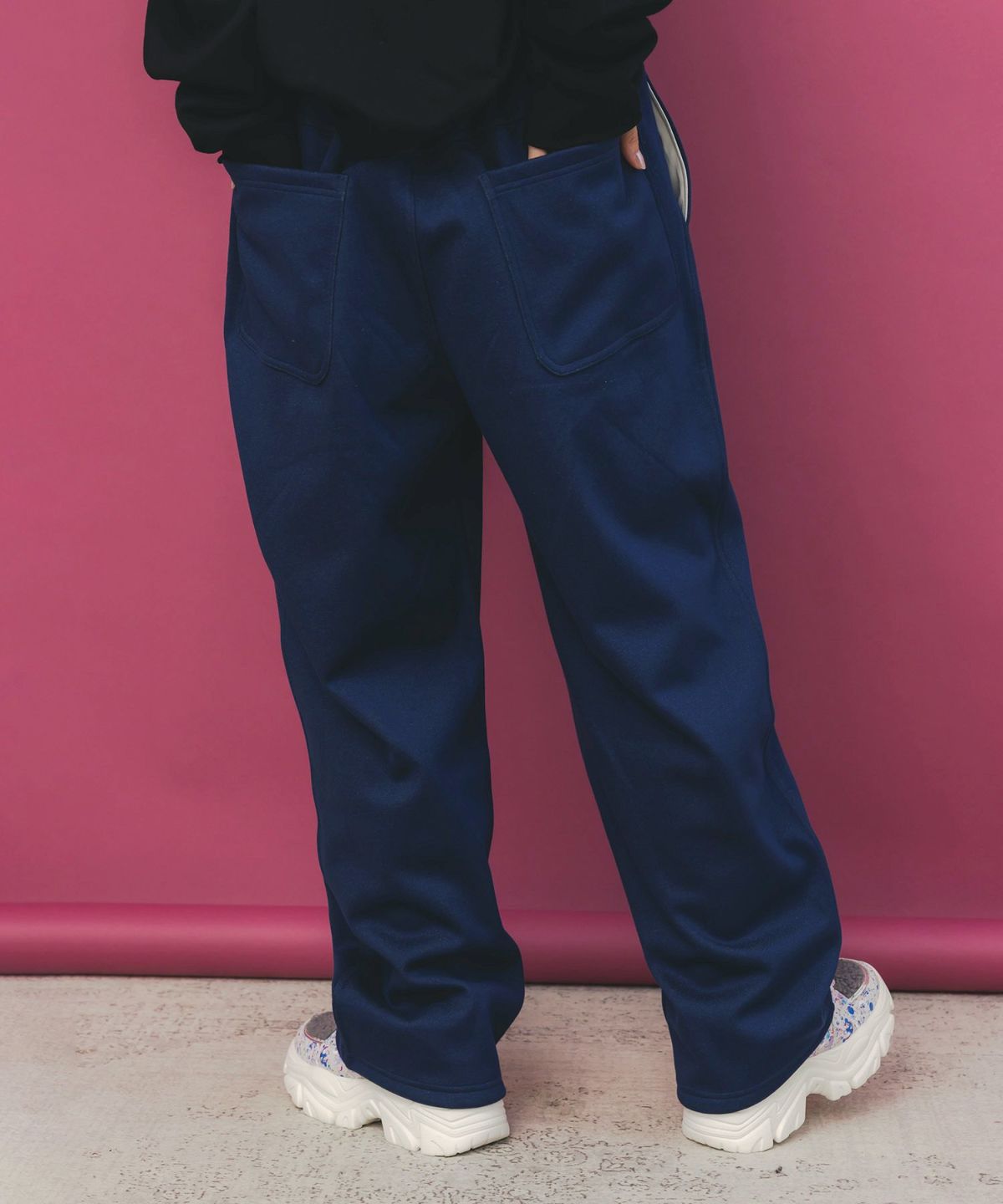 ラビルとネコのスノーメモリー裏起毛パンツ-6