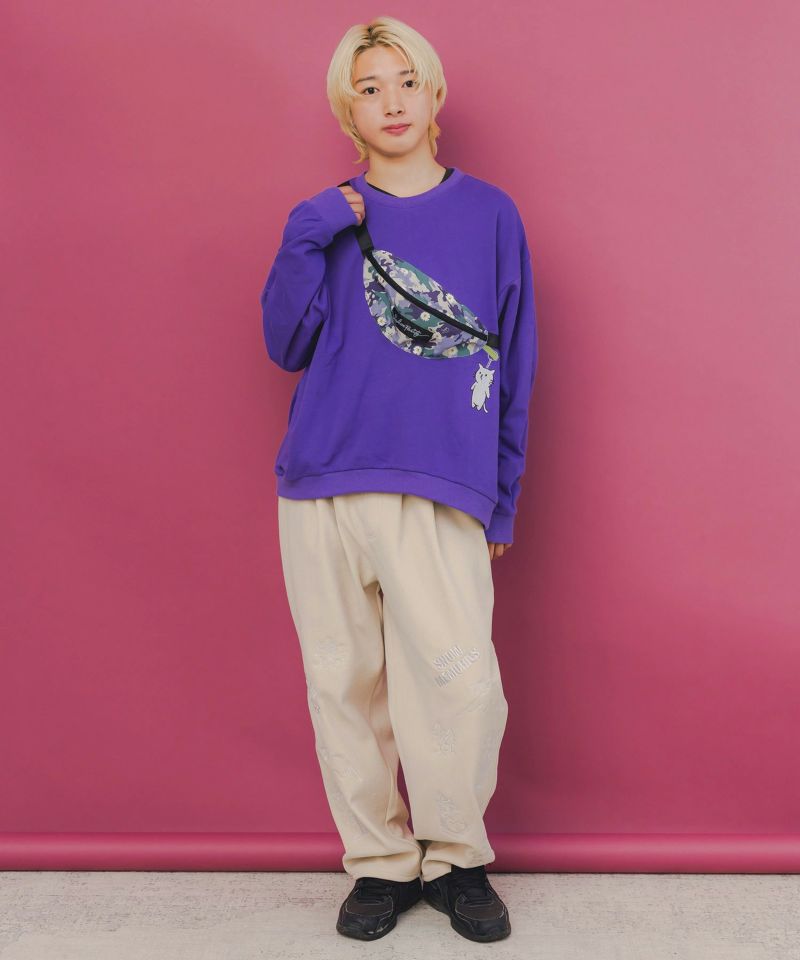 ラビルとネコのスノーメモリー裏起毛パンツ-9