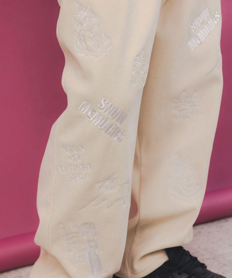 ラビルとネコのスノーメモリー裏起毛パンツ-13