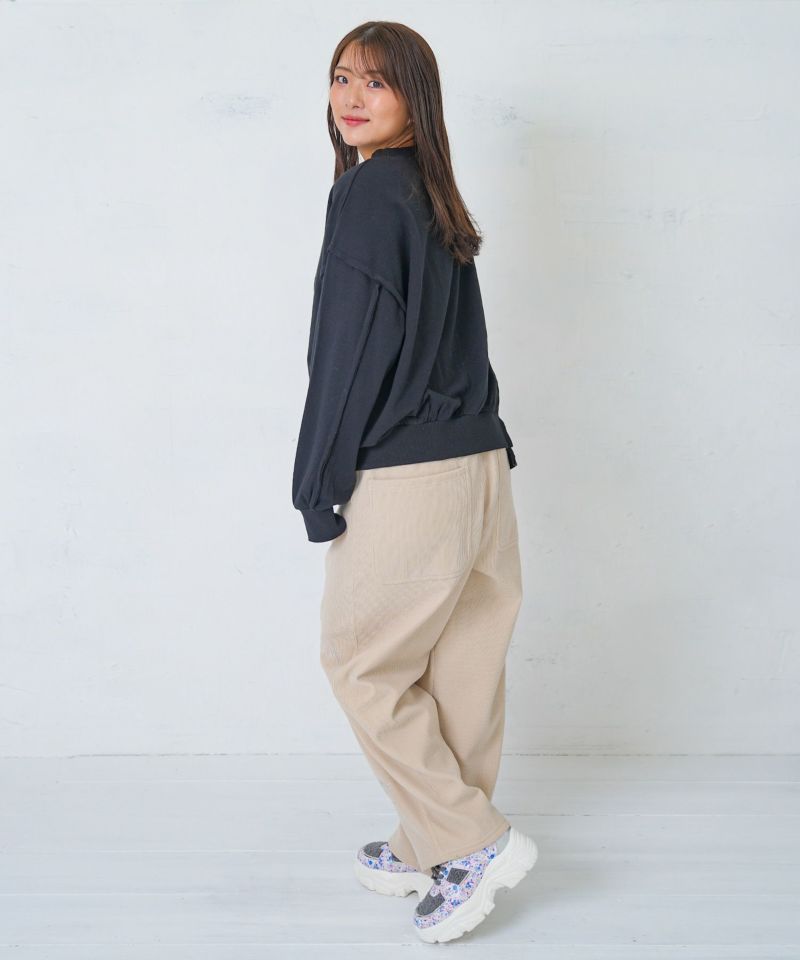 ラビルとネコのスノーメモリー裏起毛パンツ-15