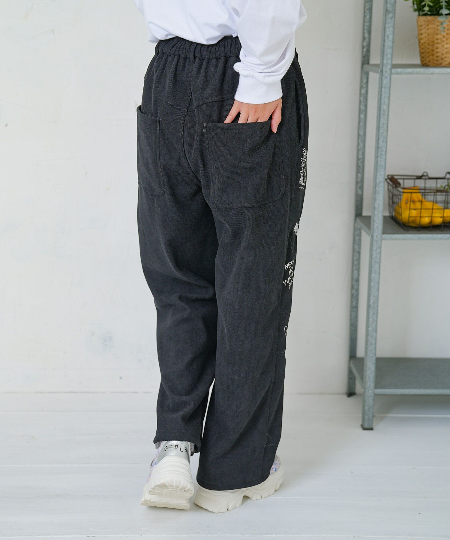 ラビルとネコのスノーメモリー裏起毛パンツ-20