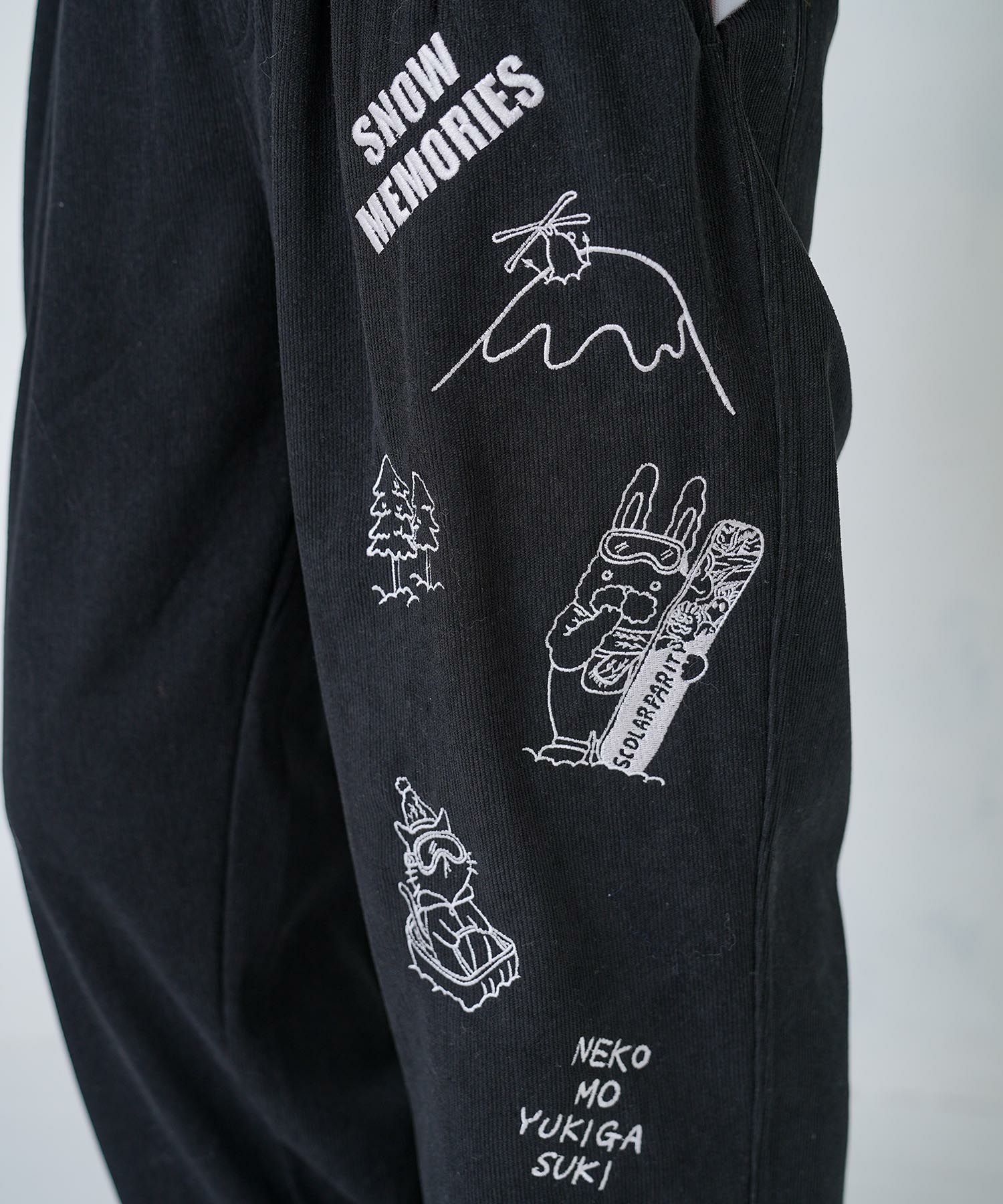 ラビルとネコのスノーメモリー裏起毛パンツ-22