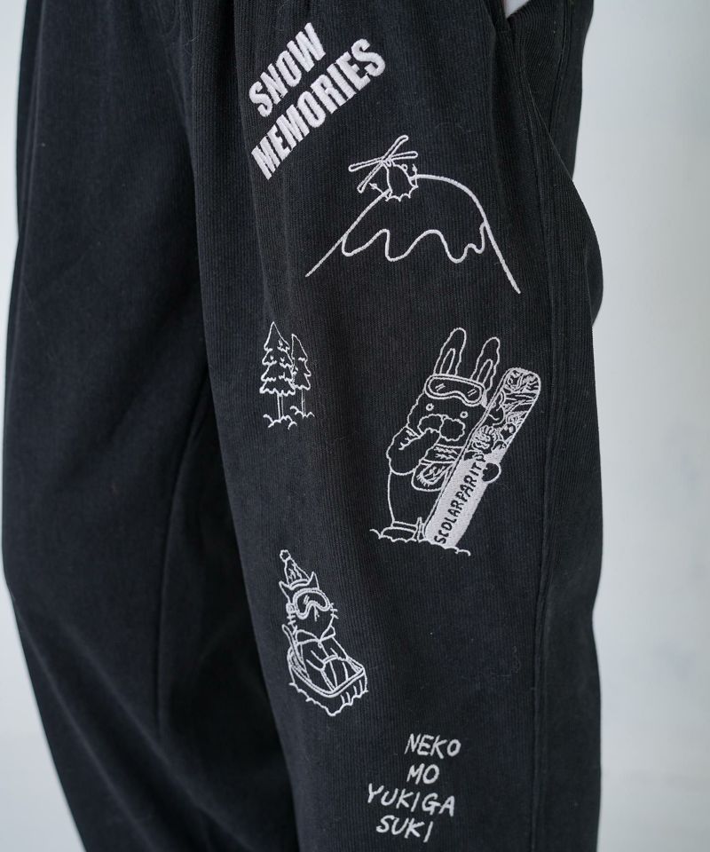 ラビルとネコのスノーメモリー裏起毛パンツ-22