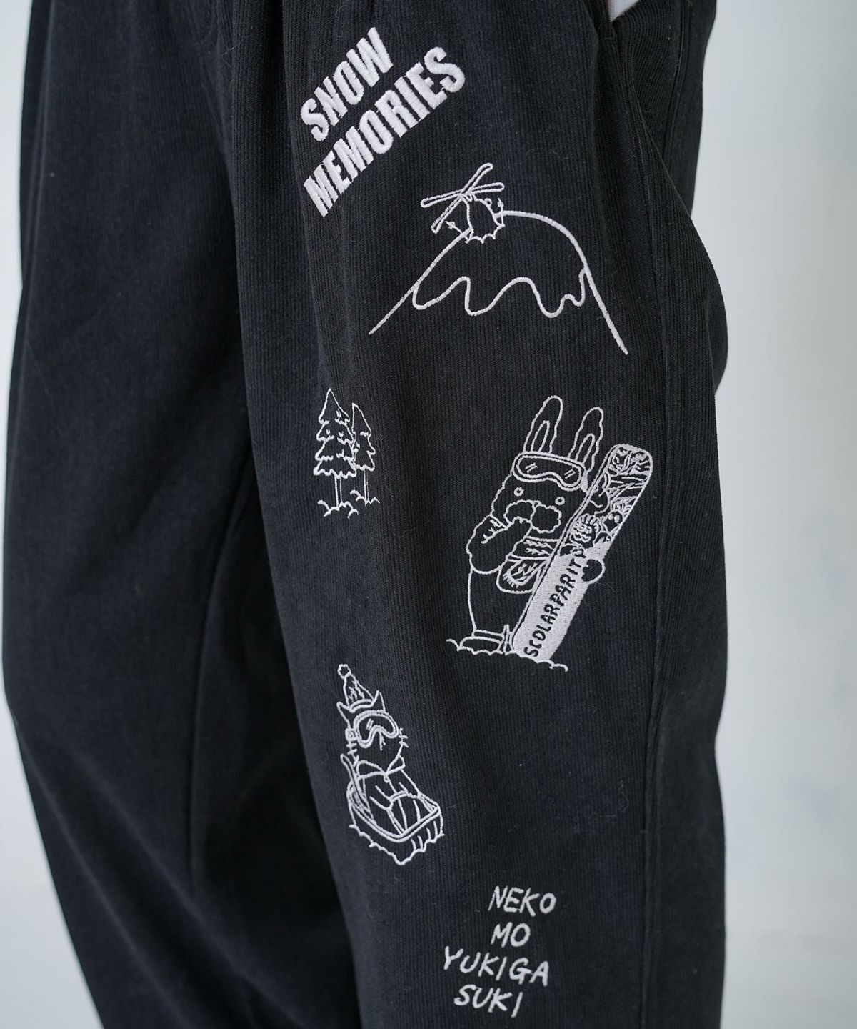 ラビルとネコのスノーメモリー裏起毛パンツ-22