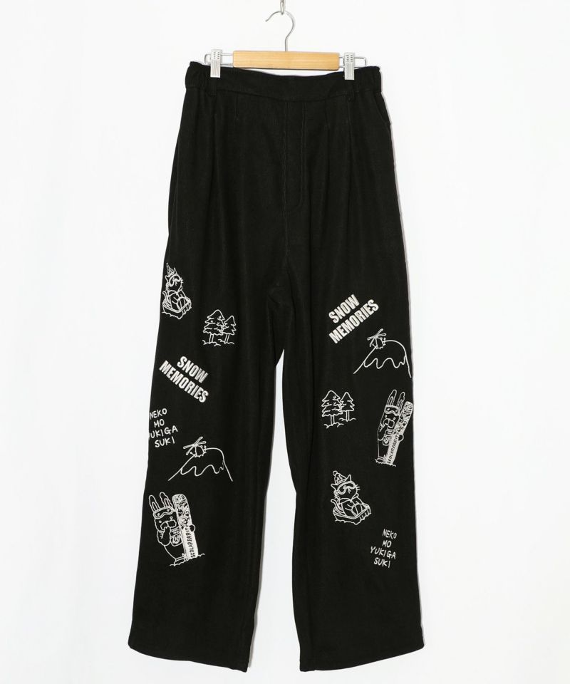 ラビルとネコのスノーメモリー裏起毛パンツ-24