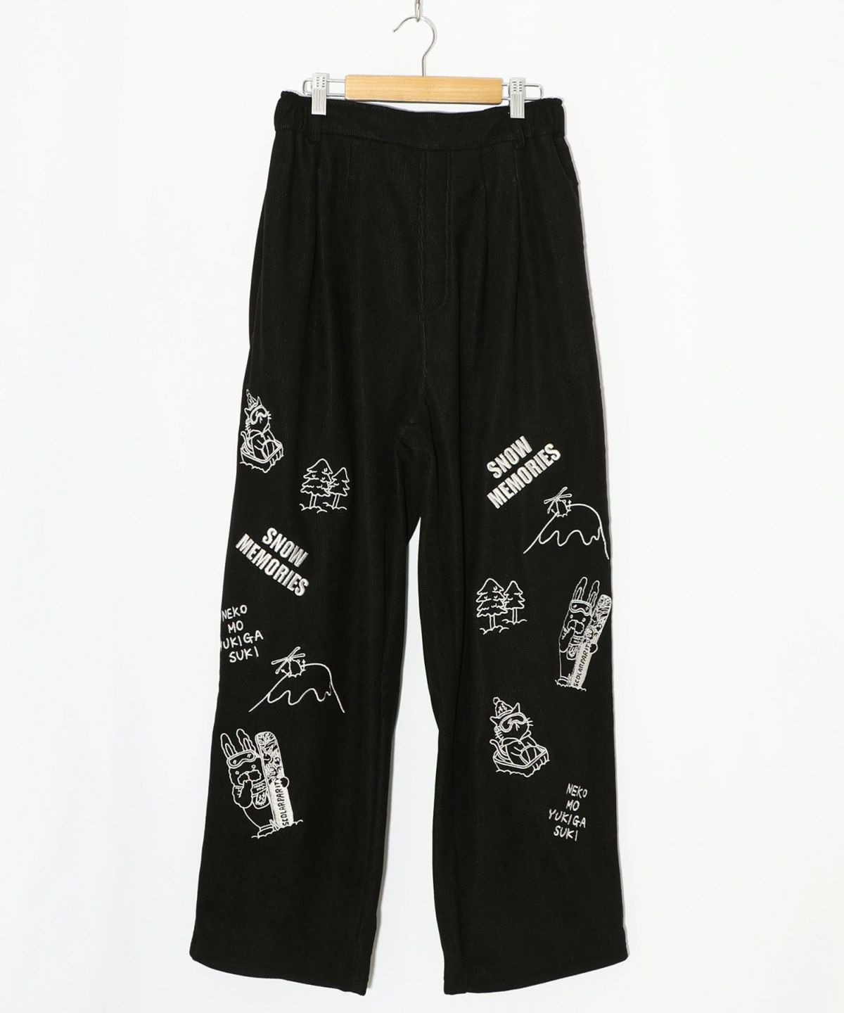 ラビルとネコのスノーメモリー裏起毛パンツ-24