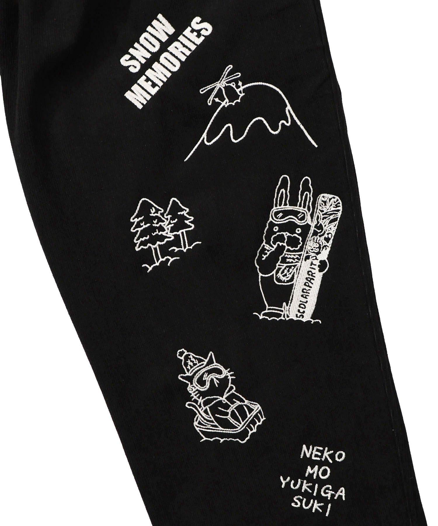 ラビルとネコのスノーメモリー裏起毛パンツ-25