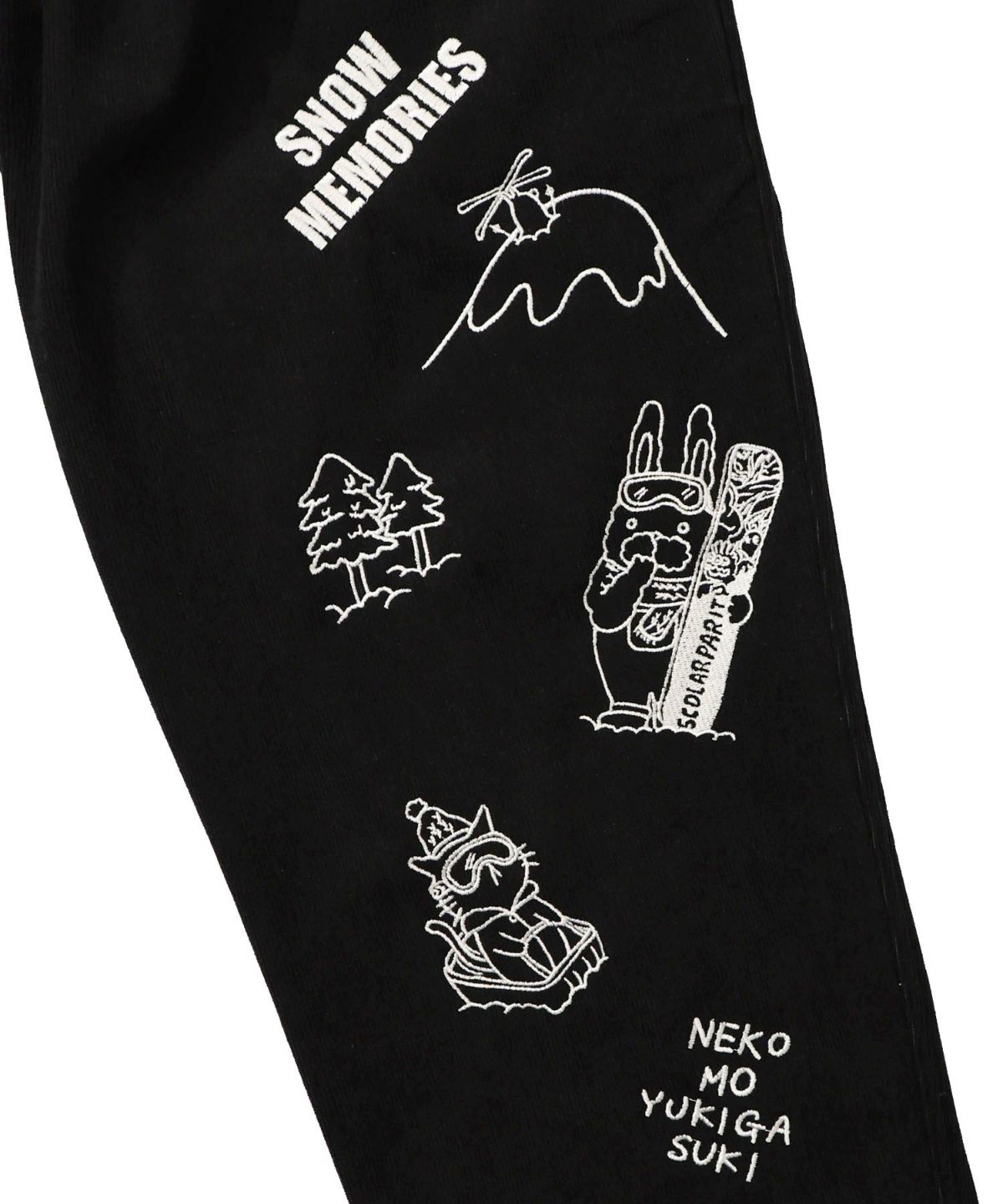 ラビルとネコのスノーメモリー裏起毛パンツ-25