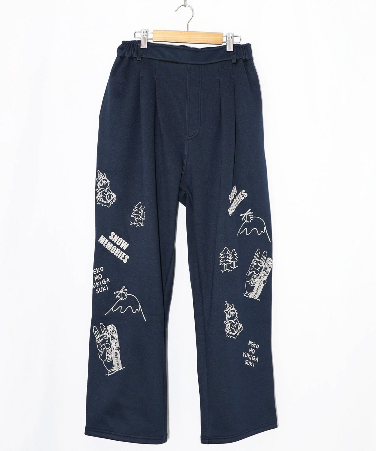 ラビルとネコのスノーメモリー裏起毛パンツ-26