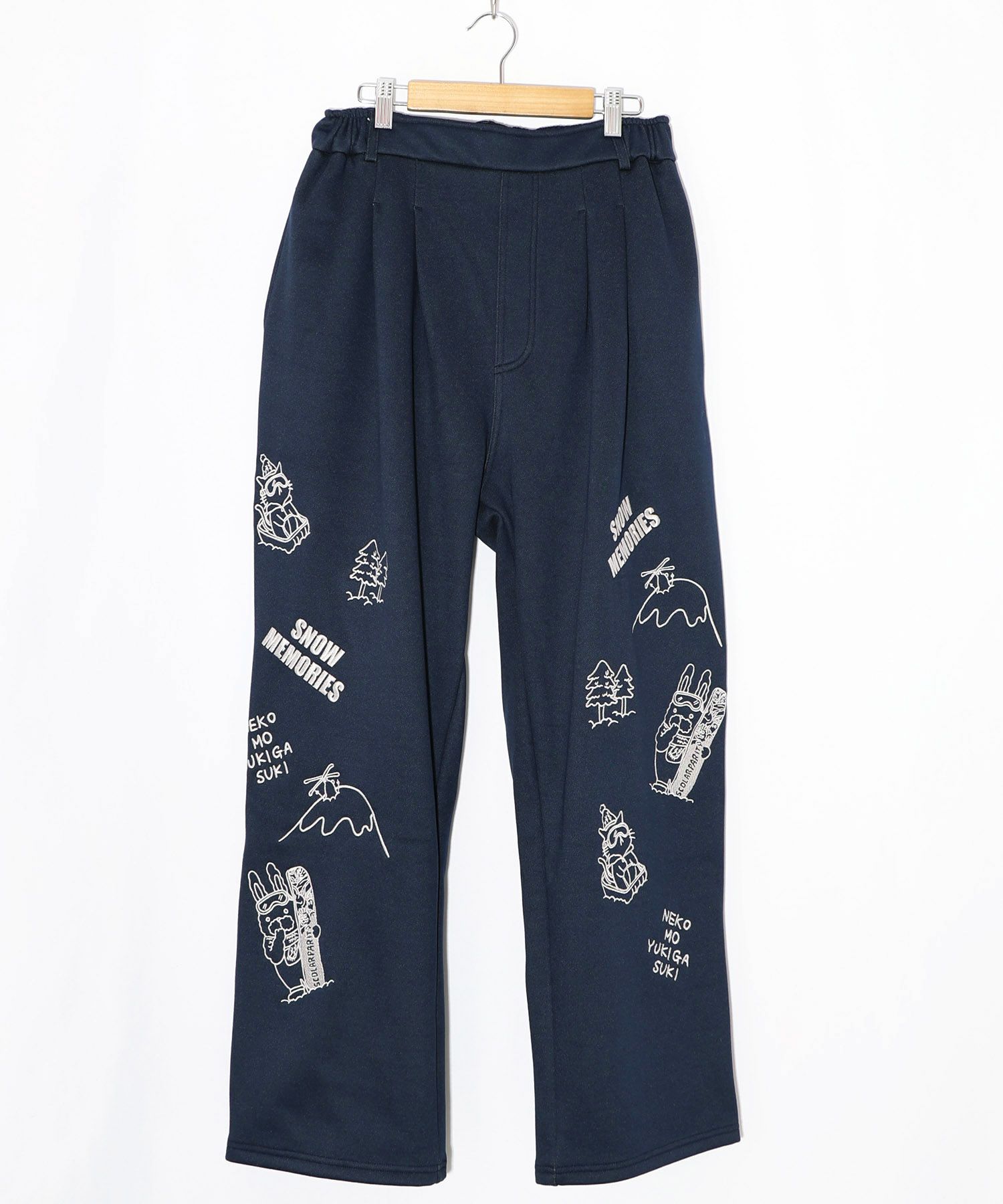 ラビルとネコのスノーメモリー裏起毛パンツ-26