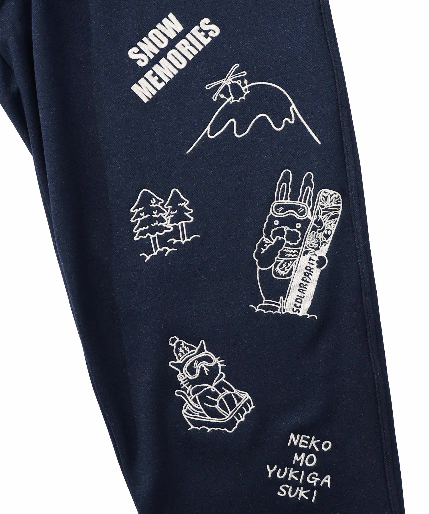 ラビルとネコのスノーメモリー裏起毛パンツ-27