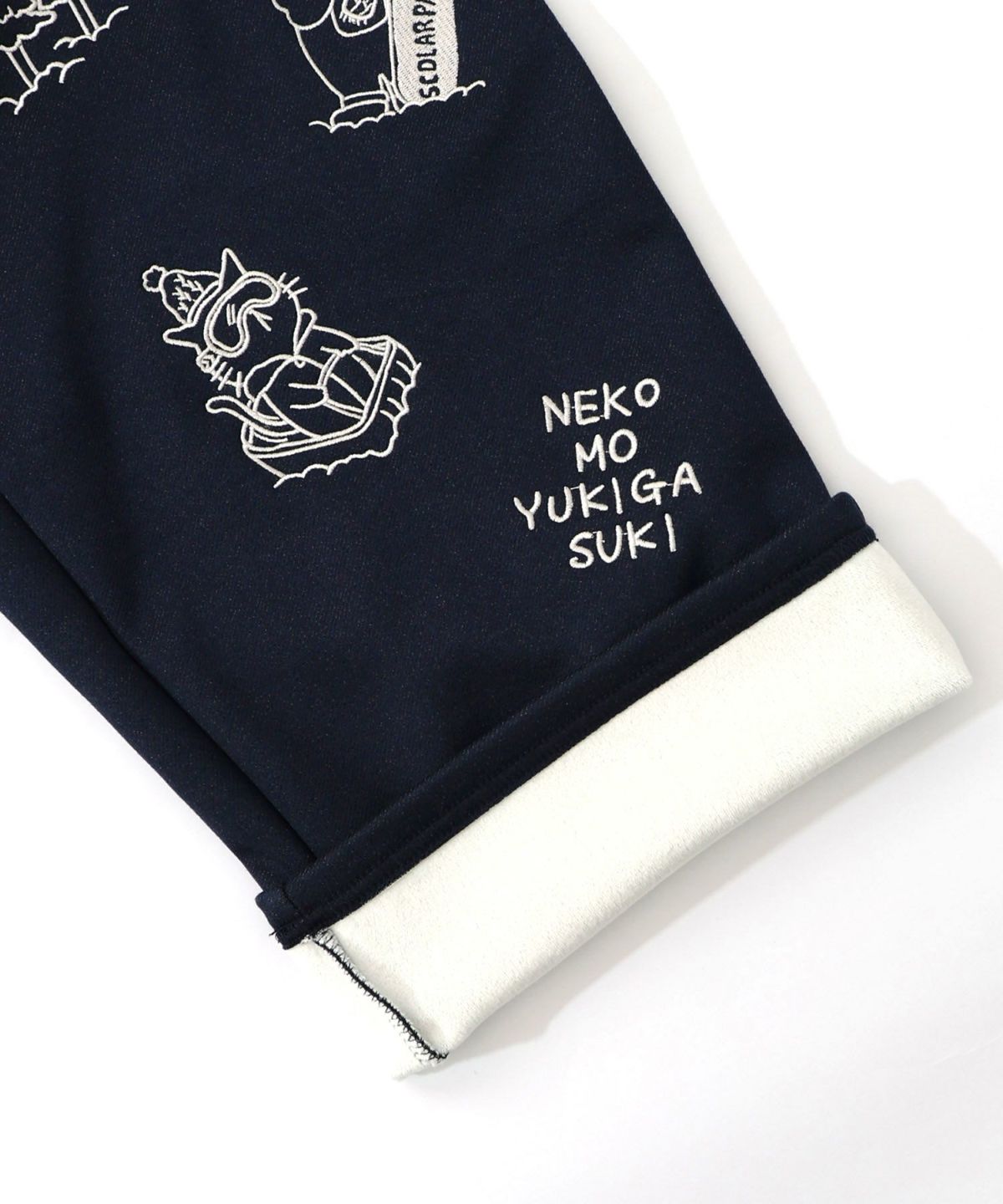 ラビルとネコのスノーメモリー裏起毛パンツ-32